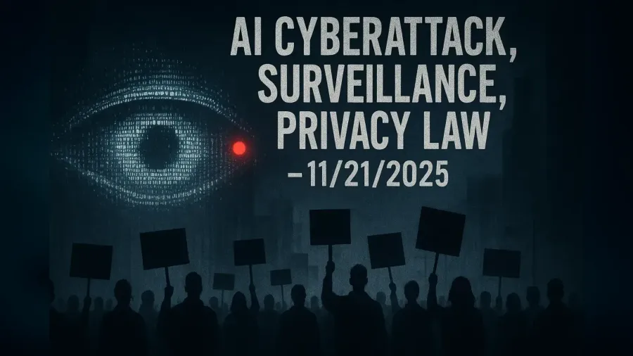 AI Cyberattack, Surveillance, Privacy Law – 11/21/2025