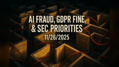 AI Fraud, GDPR Fine, & SEC Priorities – 11/26/2025