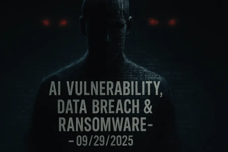 AI Vulnerability, Data Breach & Ransomware – 09/29/2025