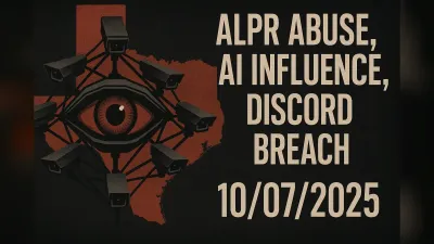 ALPR Abuse, AI Influence, Discord Breach – 10/07/2025