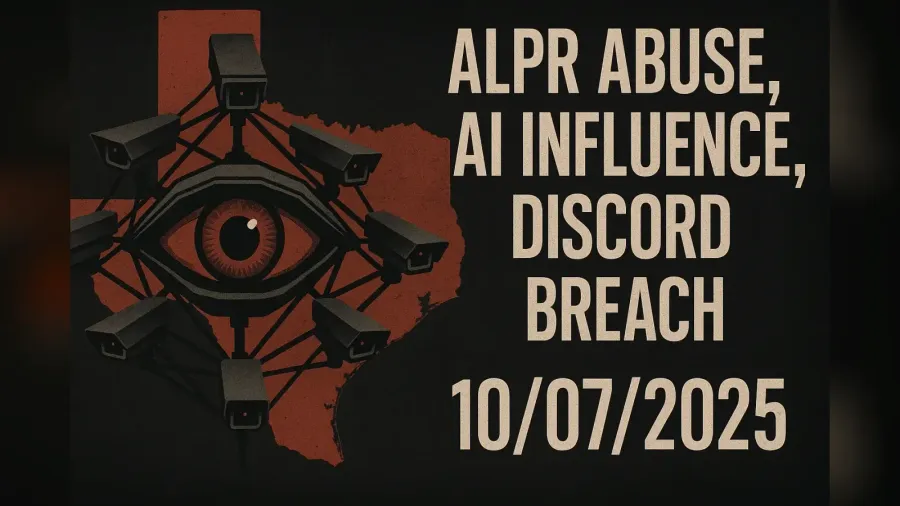 ALPR Abuse, AI Influence, Discord Breach – 10/07/2025