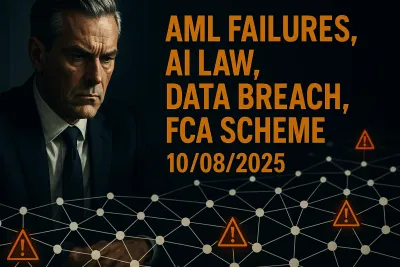 AML Failures, AI Law, Data Breach, FCA Scheme – 10/08/2025