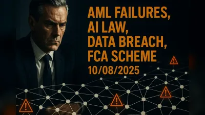 AML Failures, AI Law, Data Breach, FCA Scheme – 10/08/2025