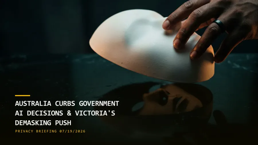 Australia Curbs Government AI Decisions & Victoria's Demasking Push (07/19/2026)