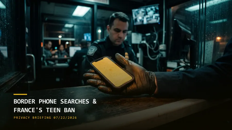 A Court Says Border Agents Can Search Your Phone By Hand & France Bans Social Media for Under-15s (07/22/2026)