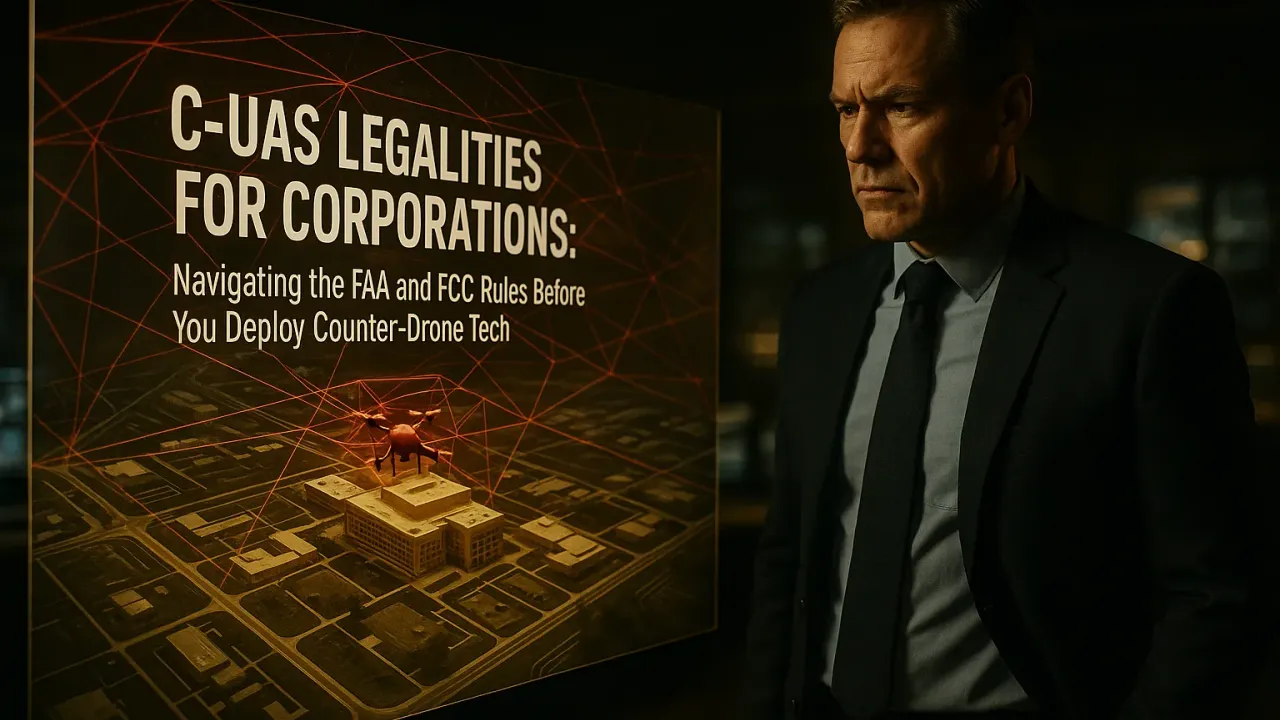 C-UAS Legalities for Corporations: Navigating the FAA and FCC Rules Before You Deploy Counter-Drone Tech
