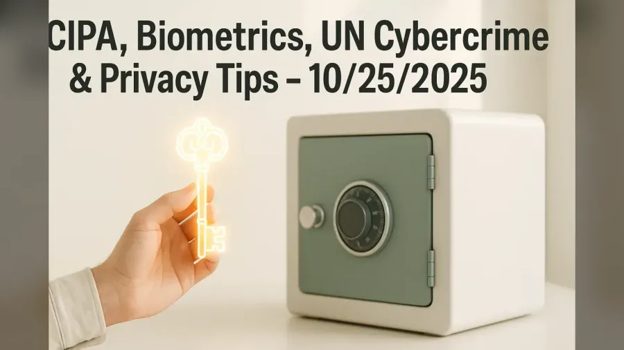CIPA, Biometrics, UN Cybercrime & Privacy Tips – 10/25/2025