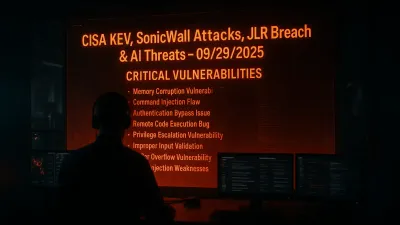 CISA KEV, SonicWall Attacks, JLR Breach & AI Threats – 09/29/2025