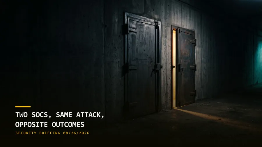 Two SOCs, Same Attack, Opposite Outcomes (08/26/2026)