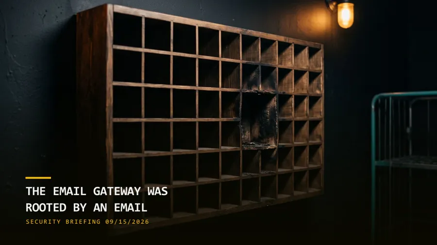 The Email Gateway Was Rooted by an Email (09/15/2026)