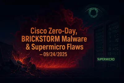 Cisco Zero-Day, BRICKSTORM Malware & Supermicro Flaws – 09/24/2025