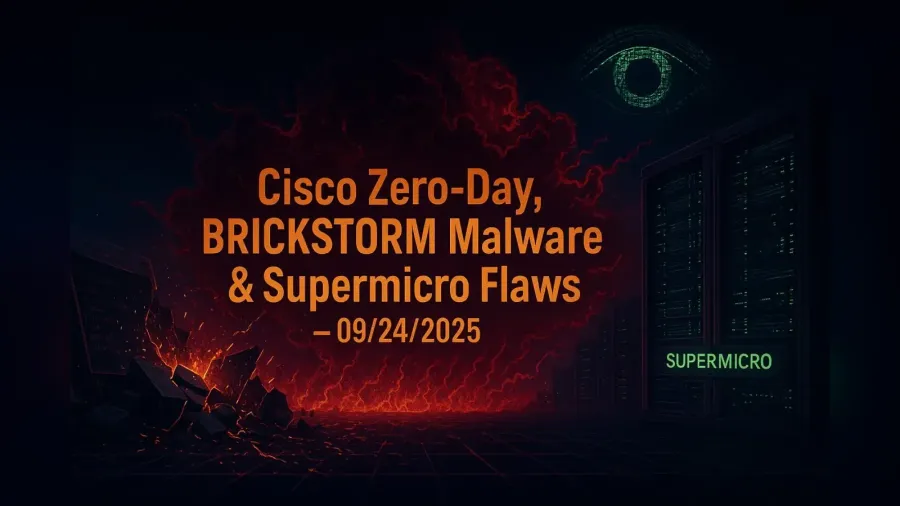 Cisco Zero-Day, BRICKSTORM Malware & Supermicro Flaws – 09/24/2025