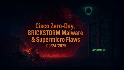 Cisco Zero-Day, BRICKSTORM Malware & Supermicro Flaws – 09/24/2025