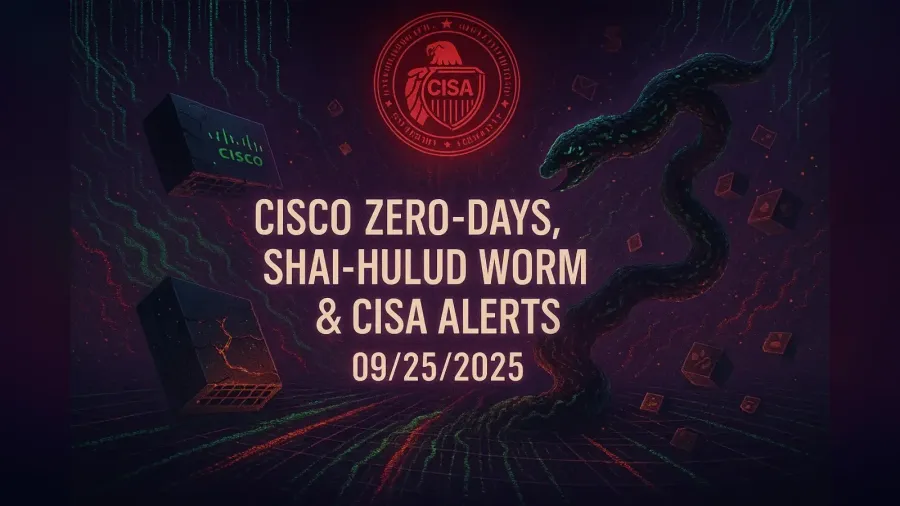 Cisco Zero-Days, Shai-Hulud Worm & CISA Alerts – 09/25/2025