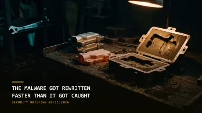 The Malware Got Rewritten Faster Than It Got Caught (09/11/2026)