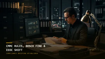 CMMC Rules, Bosch $43M Export Fine & EEOC Shift (07/06/2026)