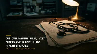 CMS Overpayment Rule, NIST Shifts CVE Burden & Two Health Breaches (07/13/2026)