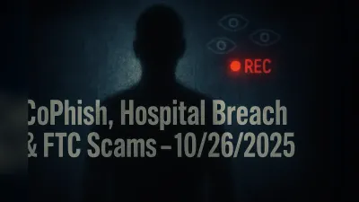 CoPhish, Hospital Breach & FTC Scams – 10/26/2025