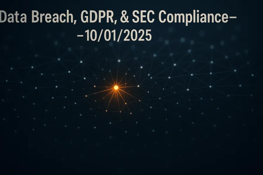 Data Breach, GDPR, & SEC Compliance – 10/01/2025