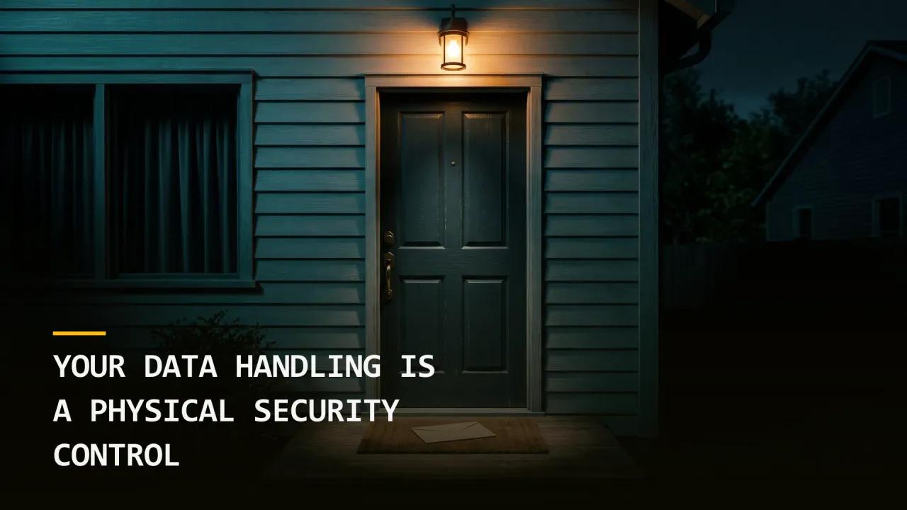 Your Data Handling Is a Physical Security Control