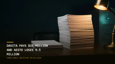 DaVita Pays $15 Million and Aesto Loses 9.5 Million (09/01/2026)
