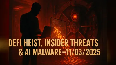 DeFi Heist, Insider Threats & AI Malware – 11/03/2025