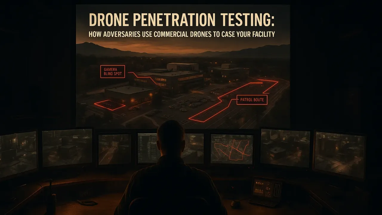Drone Penetration Testing: How Adversaries Use Commercial Drones to Case Your Facility