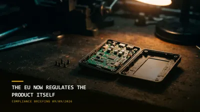 The EU Now Regulates the Product Itself (09/09/2026)