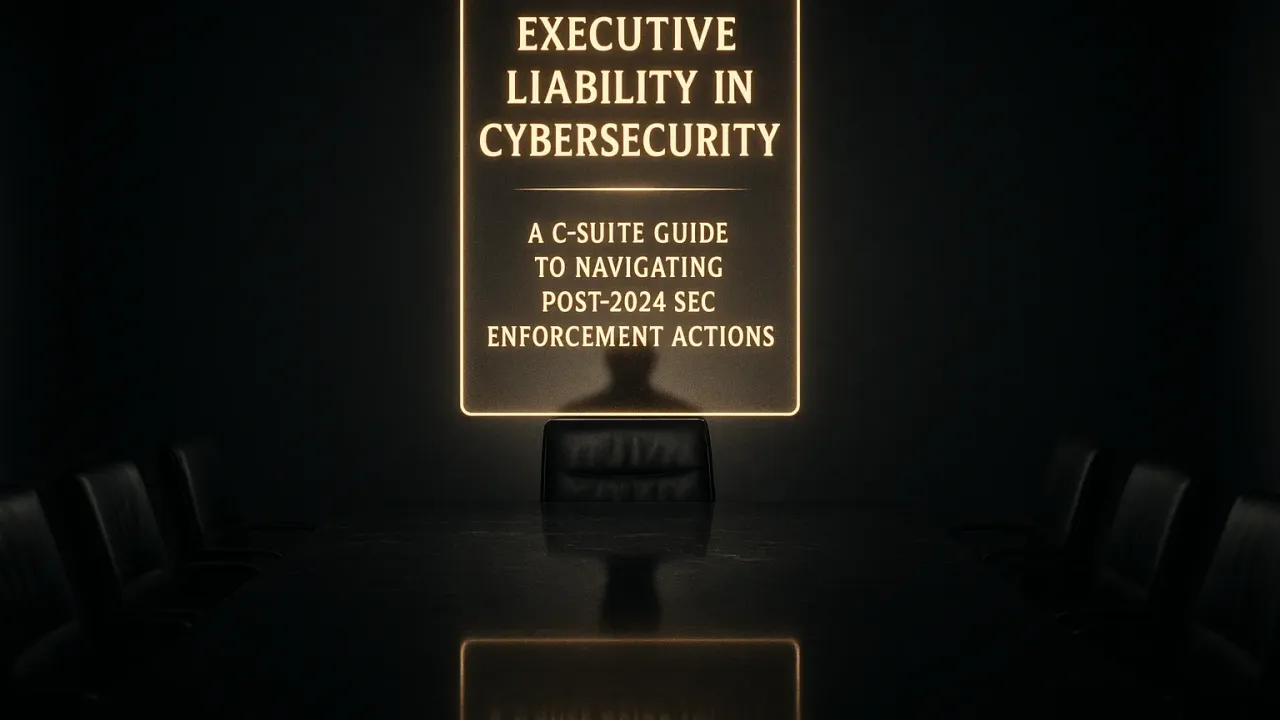 Executive Liability in Cybersecurity: A C-Suite Guide to Navigating Post-2024 SEC Enforcement Actions