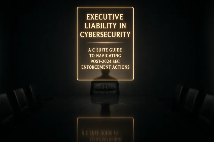 Executive Liability in Cybersecurity: A C-Suite Guide to Navigating Post-2024 SEC Enforcement Actions