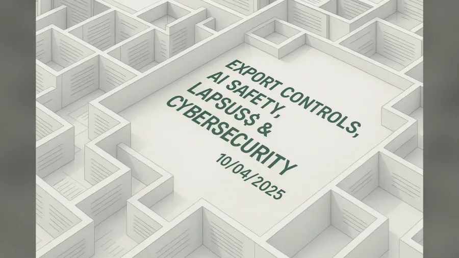 Export Controls, AI Safety, Lapsus$ & Cybersecurity – 10/04/2025