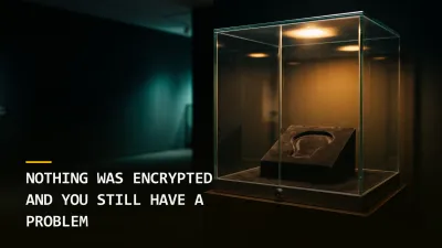 Nothing Was Encrypted and You Still Have a Problem