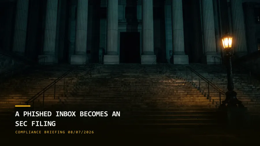 A Phished Inbox Becomes an SEC Filing at a Defense Supplier (08/07/2026)