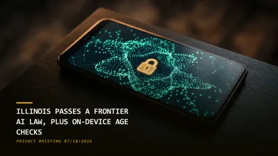 Illinois Passes a Frontier AI Law, Plus On-Device Age Checks (07/18/2026)
