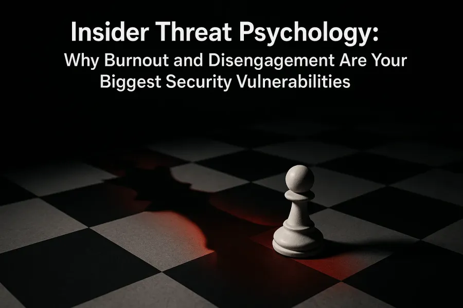 Insider Threat Psychology: Why Burnout and Disengagement Are Your Biggest Security Vulnerabilities
