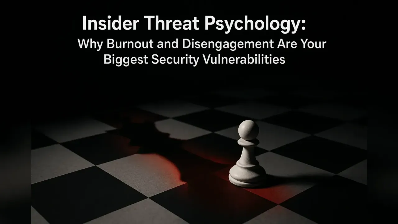 Insider Threat Psychology: Why Burnout and Disengagement Are Your Biggest Security Vulnerabilities