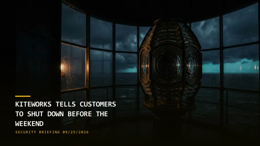 Kiteworks Says Shut It Down Before the Weekend (09/25/2026)