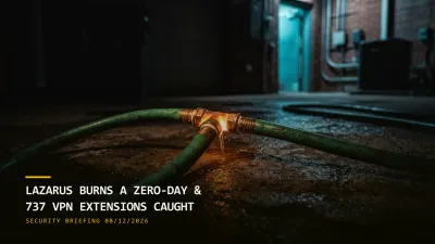 Lazarus Burns a Windows Zero-Day & 737 VPN Extensions Caught (08/12/2026)