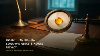 Insight Tag Ruling, Singapore GenAI Rules & Minors' Privacy (08/02/2026)