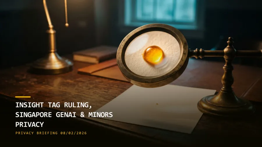 Insight Tag Ruling, Singapore GenAI Rules & Minors' Privacy (08/02/2026)