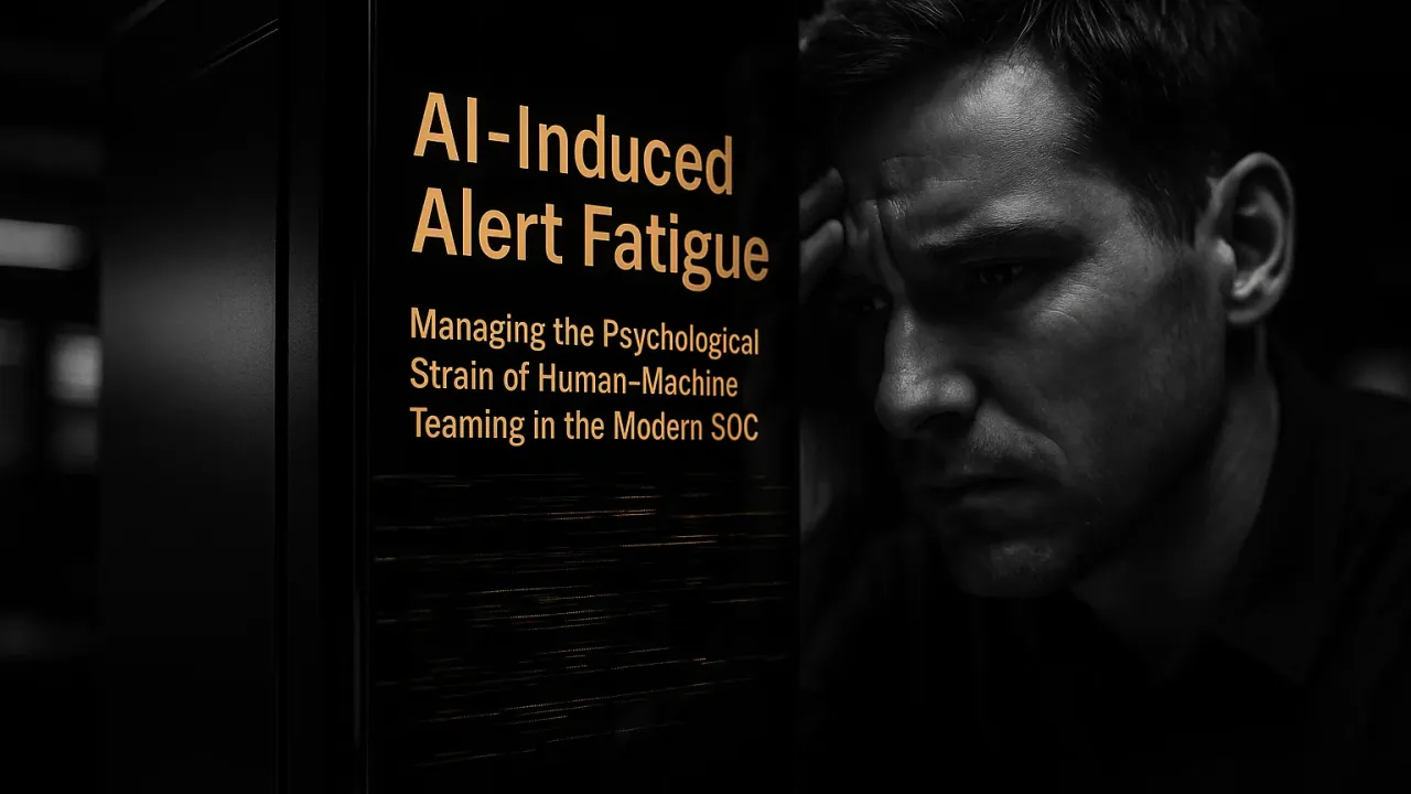 AI-Induced Alert Fatigue: Managing the Psychological Strain of Human-Machine Teaming in the Modern SOC