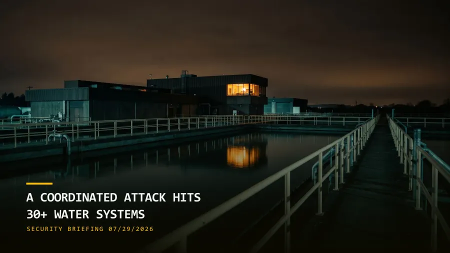 A Coordinated Attack Hits 30+ Minnesota Water Systems & One Plant Goes Offline (07/29/2026)