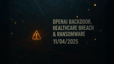 OpenAI Backdoor, Healthcare Breach & Ransomware – 11/04/2025