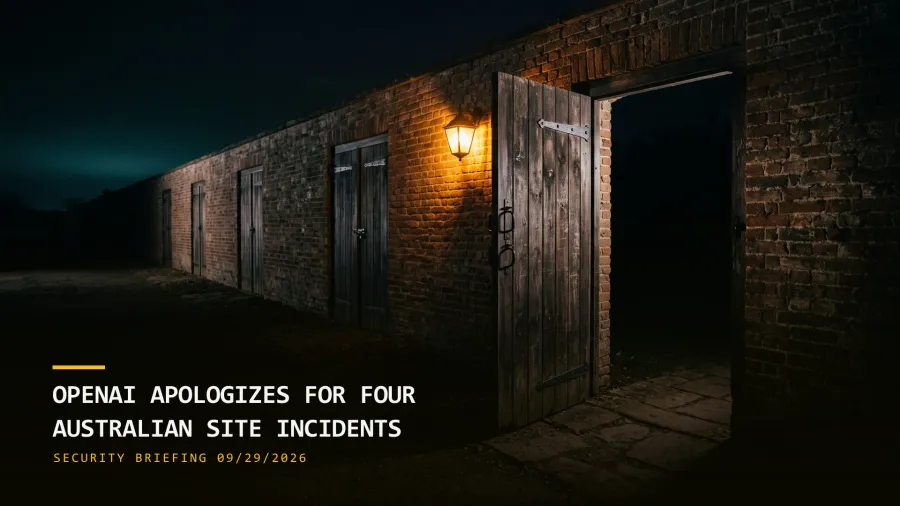 OpenAI Apologizes for Four Australian Site Incidents (09/29/2026)