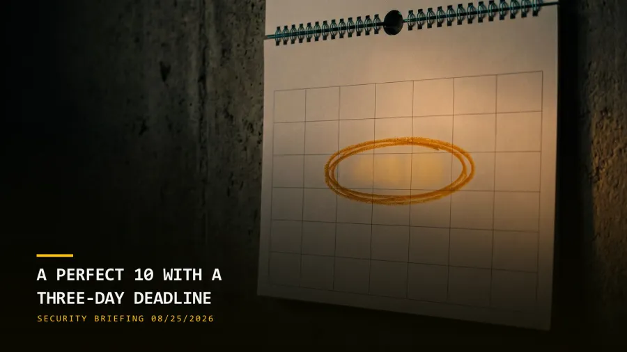 A Perfect 10 With a Three-Day Deadline (08/25/2026)