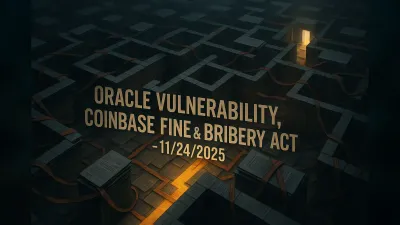 Oracle Vulnerability, Coinbase Fine & Bribery Act – 11/24/2025