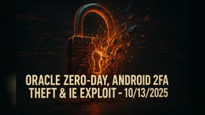 Oracle Zero-Day, Android 2FA Theft & IE Exploit – 10/13/2025