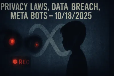 Privacy Laws, Data Breach, Meta Bots – 10/18/2025