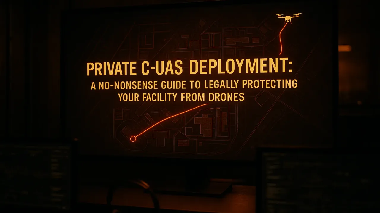 Private C-UAS Deployment: A No-Nonsense Guide to Legally Protecting Your Facility from Drones