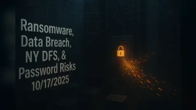 Ransomware, Data Breach, NY DFS, & Password Risks – 10/17/2025